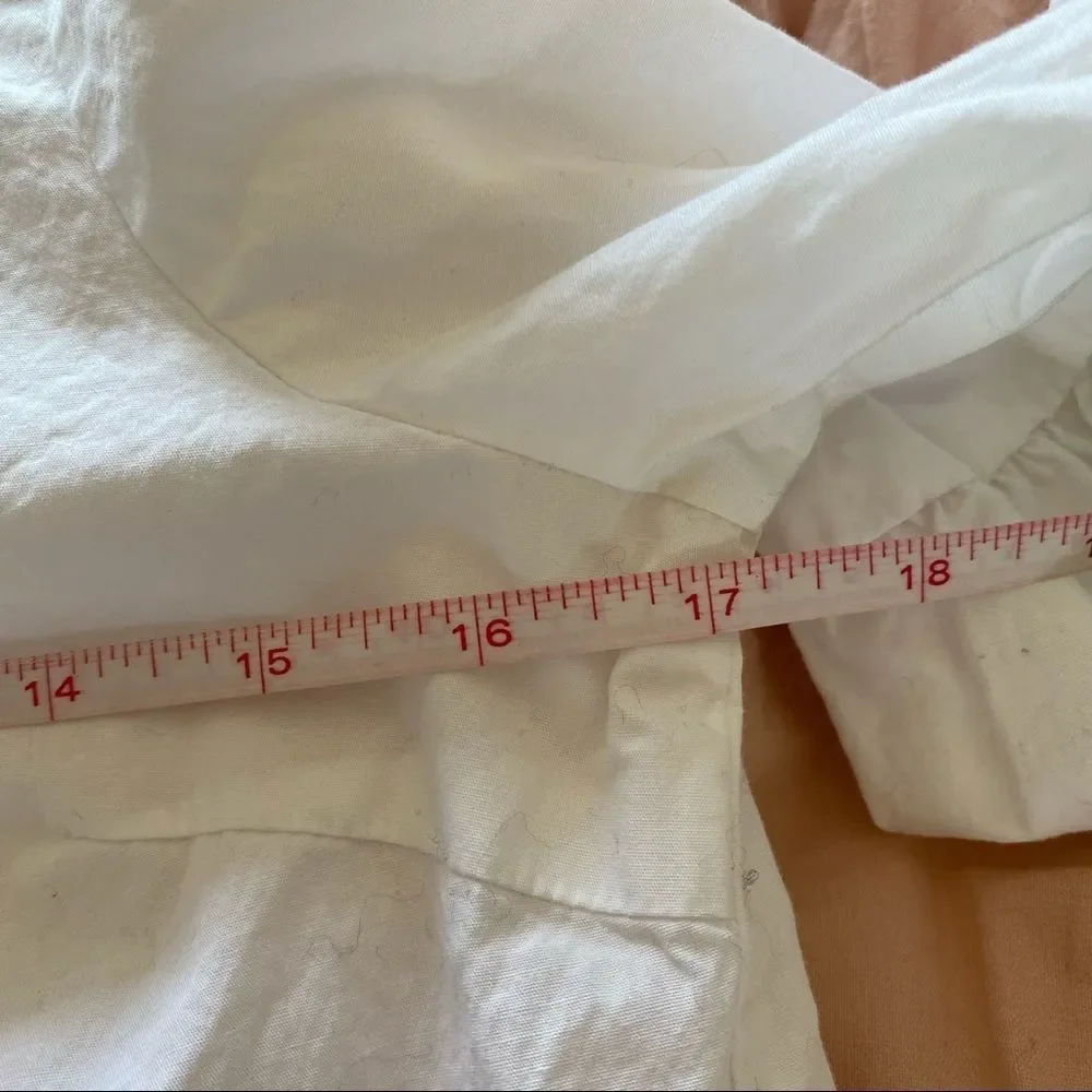 Zara white pearl top with bell sleeve XS VGUC - Picture 8 of 8